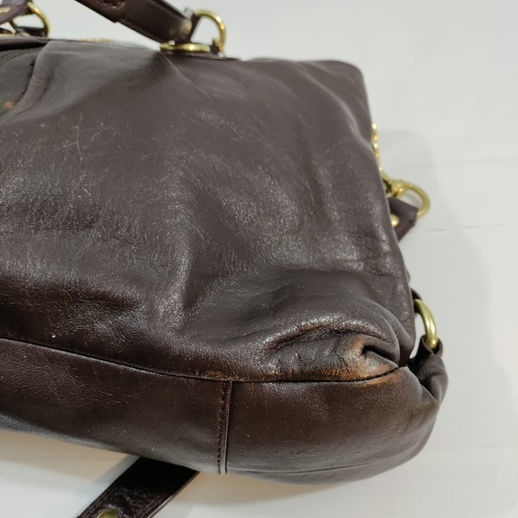 Coach Vintage Ashley Bucket Bag Genuine Leather Convertible Crossbody Brown - Picture 8 of 14